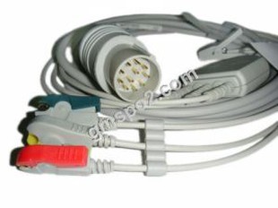 Uporabo z Nihon Kohden en kos EKG kabel z Leadwire, 3-svinec, IEC, grabežljivac, 11PIN