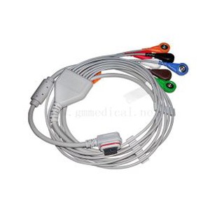 Patient Cable / Leadwires, 3-kanalni (7-Ld), AHA, združljiv z GE SEER Light Holter.
