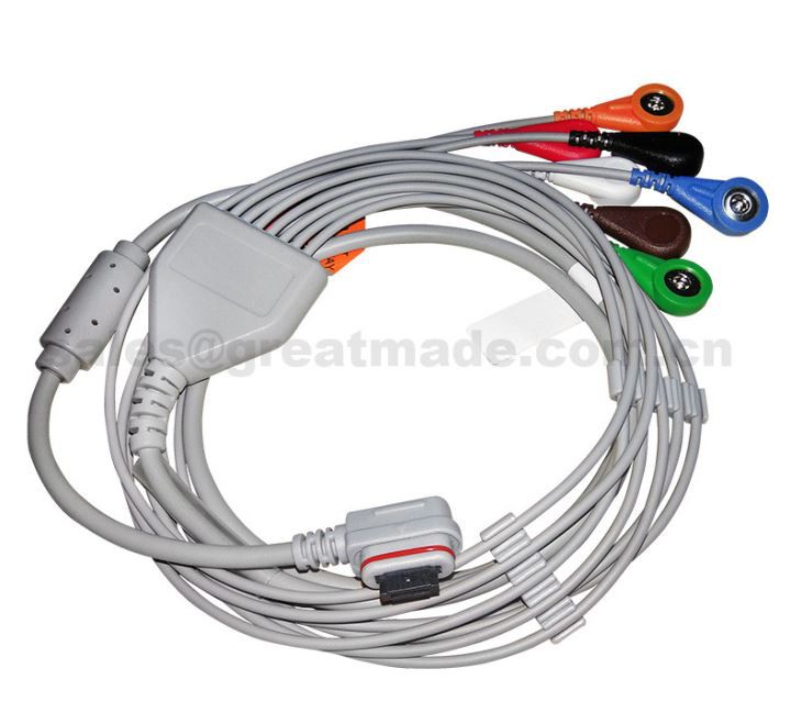 2008594-004 Ge Seer Light Holter pacientov kabel / vodniki, 3-kanalni (7-Ld), Aha