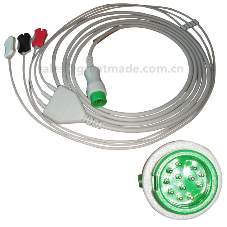 12-palčni EKG kabel Mindray 12-delni z vodniki, 3-svinčni, 5ld