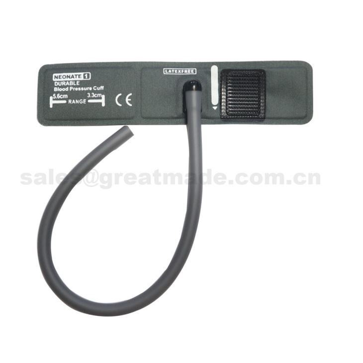 Neonat # 1 Nibp manšeta, 3.3-5.6cm roko obroč, brez plina, enojne cevi
