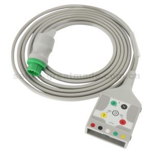 Združljivo z Mennen Medical ECG Trunk Cable, 5-Lead, 13pin -> AA 2pin, AHA, Uporaba s Hp 5-Lead Compatible Leadwire