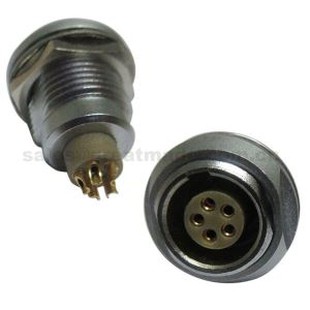 Kovinska fiksna vtičnica z dvema maticama (5 PIN)